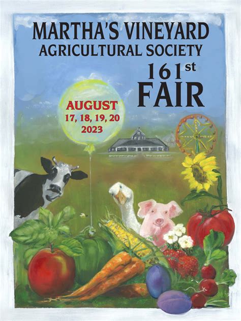 161st Annual Agricultural Fair Schedule Of Events The Marthas