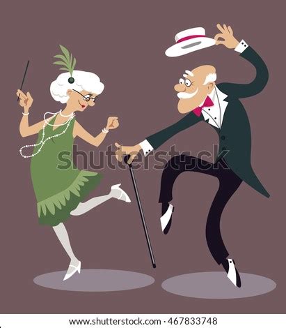 Voir plus d'idées sur le thème peinture, danseurs tango, dessin danseuse. Cartoon Elderly Couple Dancing Charleston Eps Stock Vector ...
