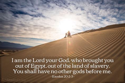 Illustration Of Exodus I Am The Lord Your God Who Brought You Out Of Egypt Out Of The