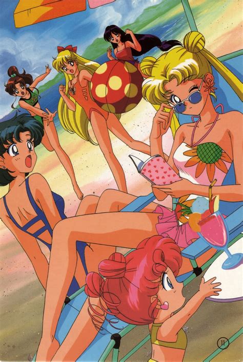 Sailor Moon Aino Minako Chibichibi Hino Rei Kino Makoto Mizuno Ami Tsukino Usagi Bikini