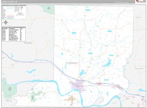 Conway County Ar Wall Map Premium Style By Marketmaps Mapsales