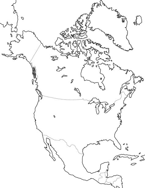 mapa politico mudo de america del norte mapa mudo de america politico imagui