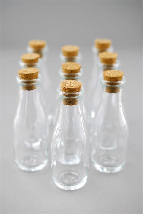 Mini Glass Bottles With Cork 40ml 38in Pack Of 10