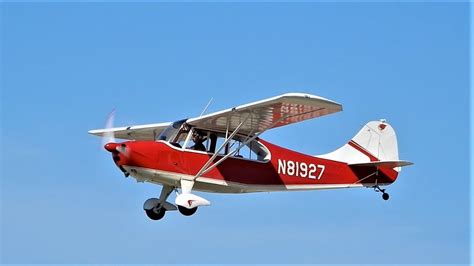 Aeronca 7dc Champion Takeoff Flyby Landing And Taxi Yr 1946
