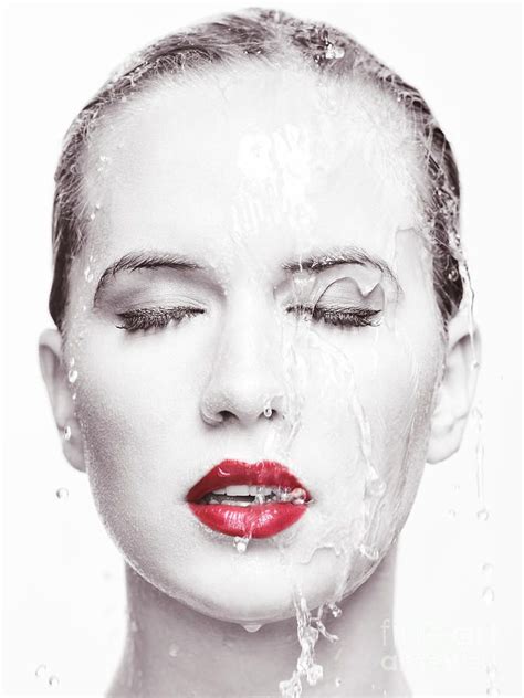 Beauty Photograph Artistic Portrait Of Woman With Water Running Over Her Face By Oleksiy