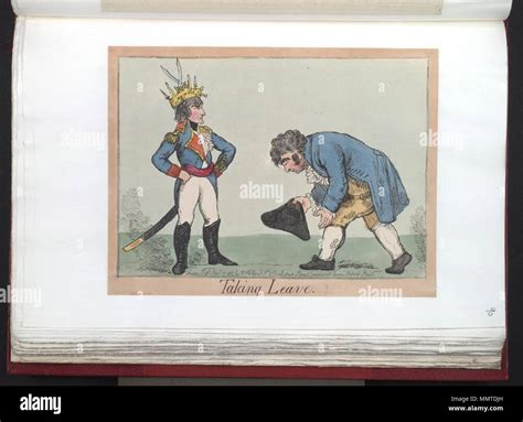 Caricature Of Napoleon I British Political Cartoon Taking Leave