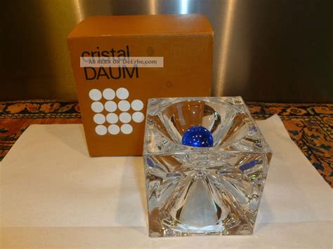 Daum France Kristall Kunst Objekt 70ger Modernistic Cube Signiert