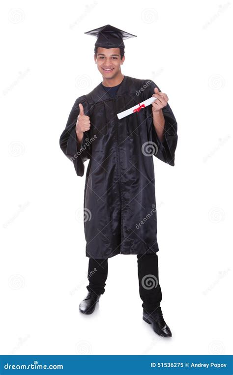 Cheerful Young Graduation Man Stock Image Image Of Graduation