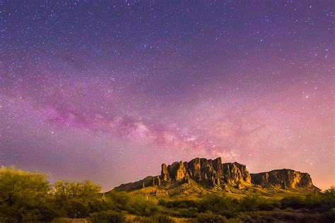 Milky Way Over Superstition Mountains Photograph By Randall Morter Pixels