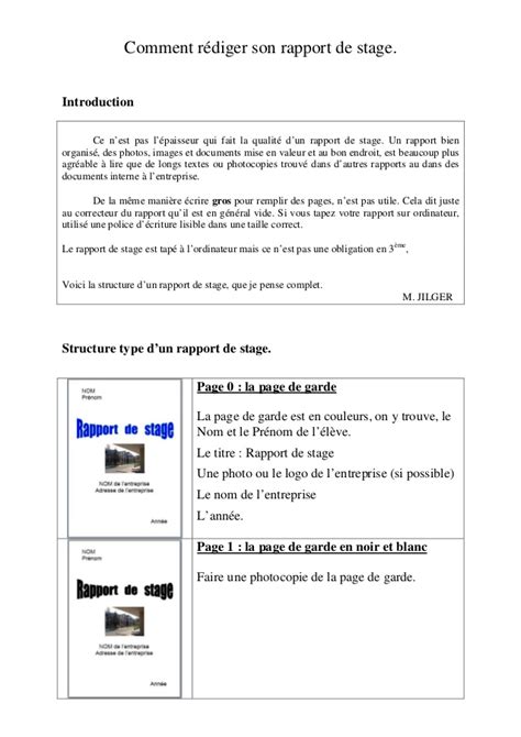 Exemple De Page De Garde Dun Rapport De Stage Novo Exemplo