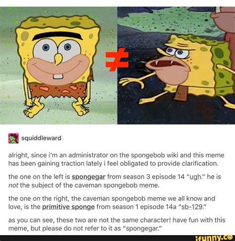 Spongegar Spongebob Meme Caveman