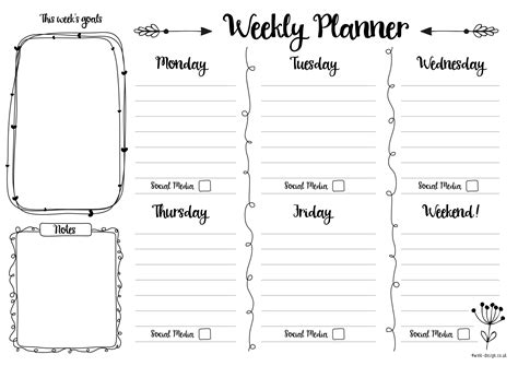 Free Printable Weekly Planner Planners And Bullet Journals Pinterest