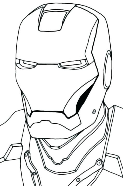 Iron Man Head Coloring Coloring Pages
