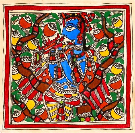 Krishna Madhubani Paintings