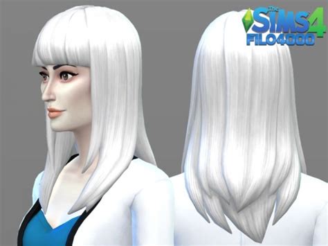 The Sims Resource White Hair Recolor 18 By Filo4000 Sims 4 Hairs