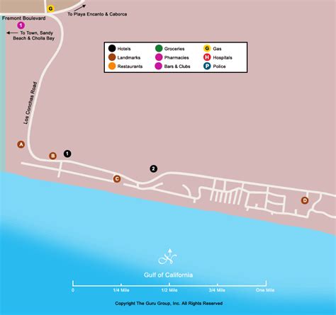 Map Of Rocky Point Mexico Las Conchas Private Homes 1