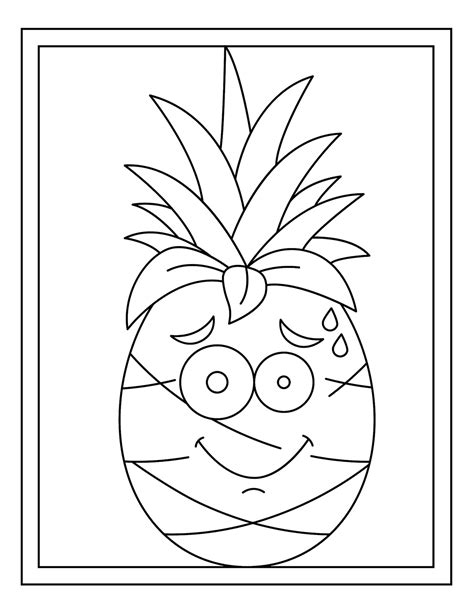 Cute Pineapple Coloring Pages Coloring Pages