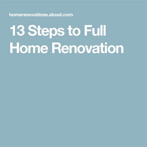 13 Steps To Full Home Renovation Home Renovation