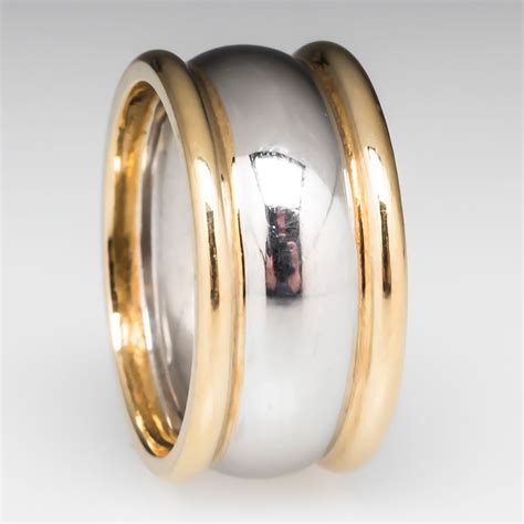 These birthmonth jewelry rings make wonderful gifts for the special ones on their birthdays. Estate Two-Tone Wide Band Ring Platinum & 18K Gold | Gold ...