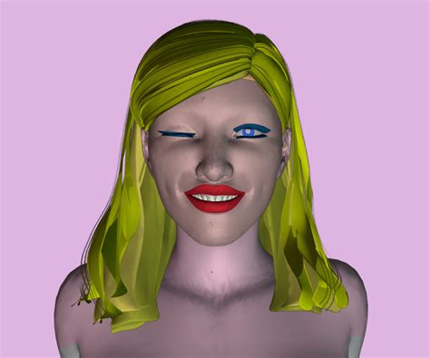 stl file nude smiling girl winking・3d print design to download・cults