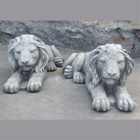 Either of the two colors at houzz we want you to shop for decor love guardian lion statue natural appearance made of if you have questions about decor love or any other garden statues & yard art for sale, our. LARGE LYING LIONS STATUE Cast Stone Garden Ornament Patio ...