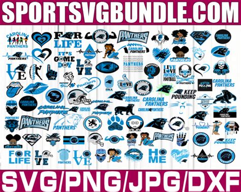 Bundle 91 Files Carolina Panthers Football Team Svg Carolina Panthers