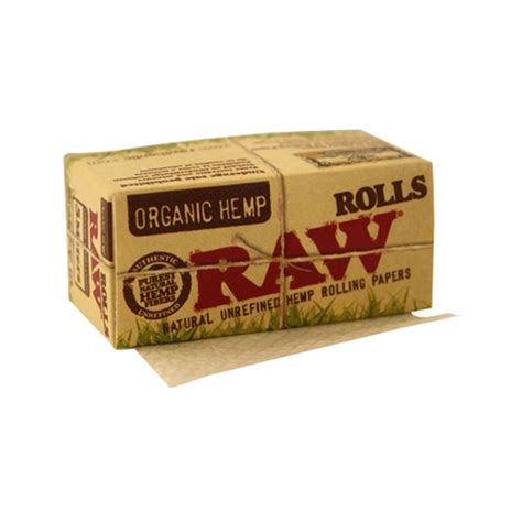 Raw Organic Rolls Slim Length 5 Meters Unbleached Hemp Papers 5x Roll