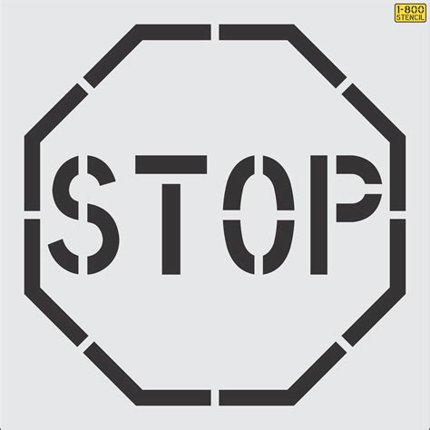 48 Stop Sign Stencil One Piece — 1 800 Stencil