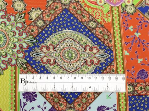 Printed Silk Charmeuse With Paisley Pattern Bandj Fabrics
