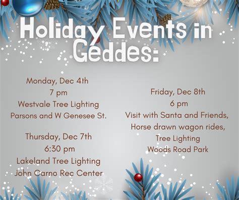 Holiday Events Town Of Geddes