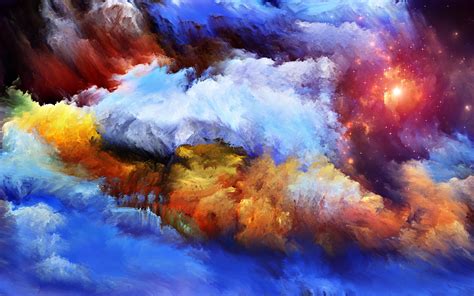 Artwork Space Stars Nebula Painting Wallpaper 2560x1600 335837
