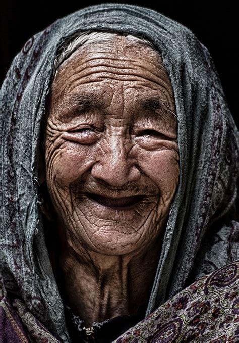 Grace An Old Lady In The Turtuk Village Of Ladakh Region In Jammu And Kashmir India Old