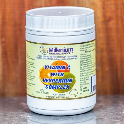 Millenium Vitamin C And Hesperidin Complex 500g The Green Pantry