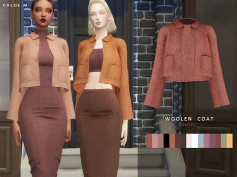 Woolen Coat 03 By Chloem At Tsr Sims 4 Updates
