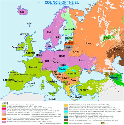 European Map Map European Languages