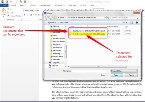 Finding Autorecovery Autosave In Word 2013 Microsoft Community