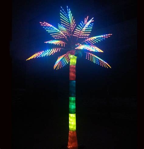 Outdoor Decorative Mix Color Light Up Palm Tree Palm Tree Lights