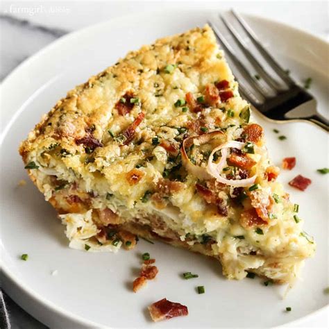 Herby Crustless Quiche With Crab And Bacon A Farmgirls Dabbles