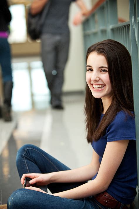 High School Cute Teen Smiles At Camera By Stocksy Contributor Sean