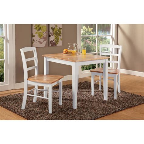 International Concepts Madrid White And Natural Wood Dining Chair Set