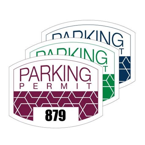 Inside Adhesive Parking Permits Round Rectangle 100 Per Pack