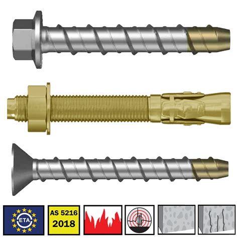 Business And Industrial Qty 10 Wedge Anchor Galvanised M16 16mm X 125mm