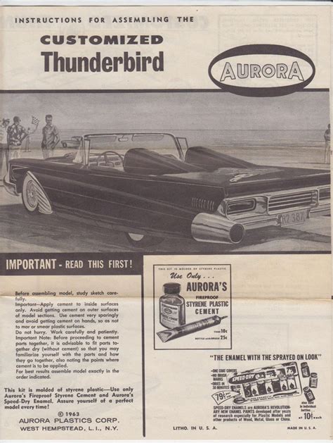 1958 Ford Thunderbird Customized T Bird Model Kit 132 Scale