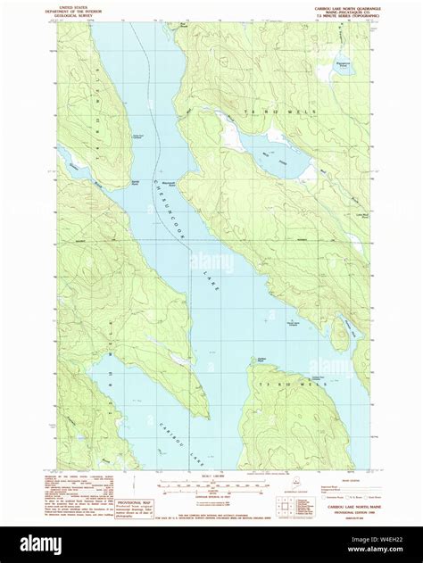 Maine Usgs Historical Map Caribou Lake North 105000 1988 24000