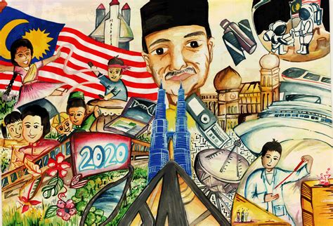 Lukisan Poster Hari Kemerdekaan Lukisan Poster Kemerdekaan Malaysia Tercantik Cikimm