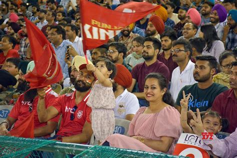 Mohali Punjab Kings Fans Cheer For Their Team During The Match