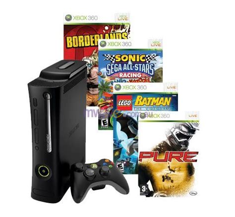 Microsoft Xbox 360 Elite Holiday Console Bundle Borderlands Lego