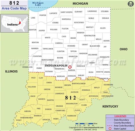 812 Area Code Map Where Is 812 Area Code In Indiana