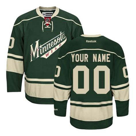 Besides offering a stunning range of jersey in variety of styles with custom design and look, the store ensures highest quality of fabric in all minnesota wild jerseys and other. Reebok Minnesota Wild Men's Customized Premier Green Third ...