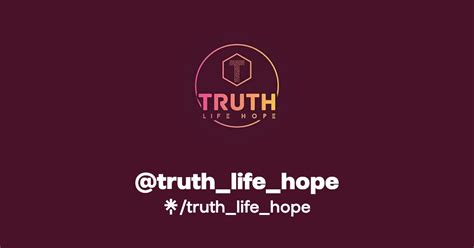 truth life hope twitter instagram facebook linktree